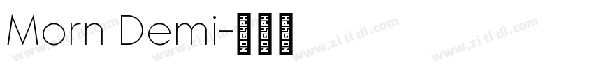 Morn Demi字体转换